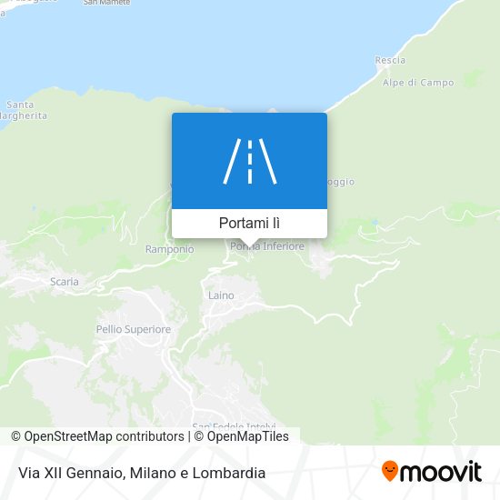 Mappa Via XII Gennaio
