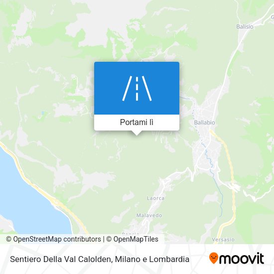 Mappa Sentiero Della Val Calolden