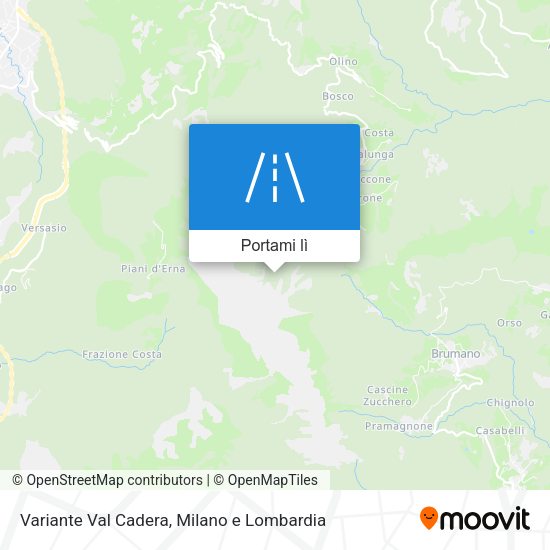 Mappa Variante Val Cadera