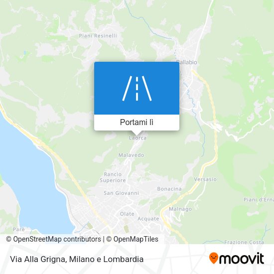 Mappa Via Alla Grigna