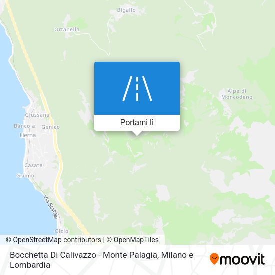 Mappa Bocchetta Di Calivazzo - Monte Palagia