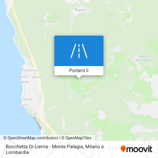 Mappa Bocchetta Di Lierna - Monte Palagia