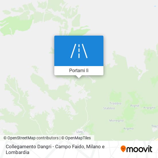 Mappa Collegamento Dangri - Campo Faido