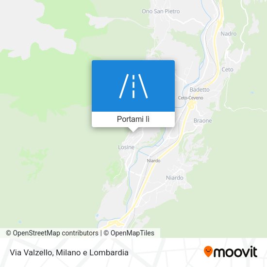Mappa Via Valzello