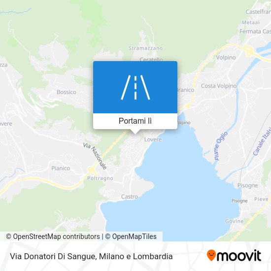 Mappa Via Donatori Di Sangue