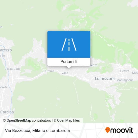 Mappa Via Bezzecca