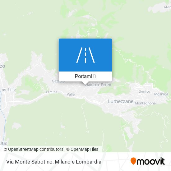 Mappa Via Monte Sabotino