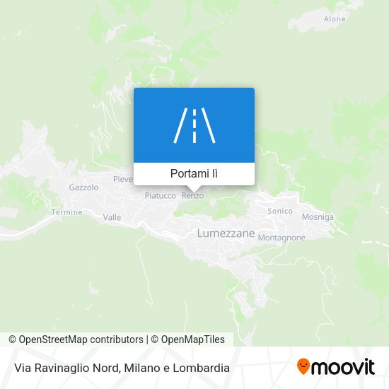 Mappa Via Ravinaglio Nord