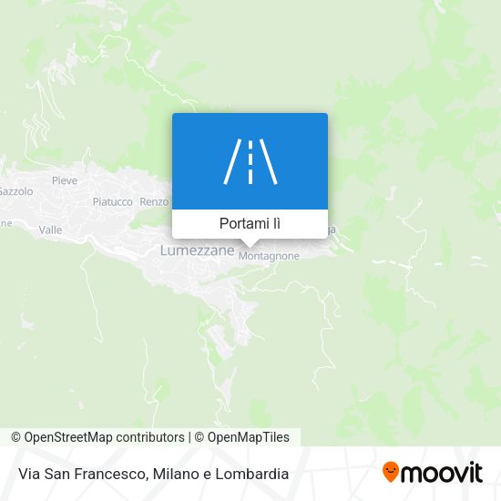 Mappa Via San Francesco