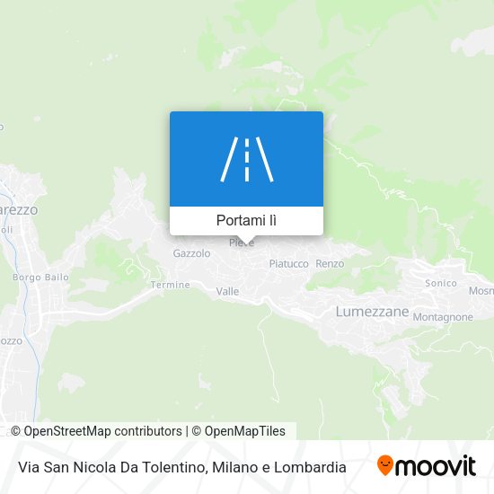 Mappa Via San Nicola Da Tolentino
