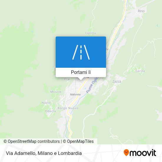Mappa Via Adamello
