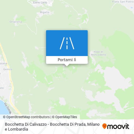 Mappa Bocchetta Di Calivazzo - Bocchetta Di Prada