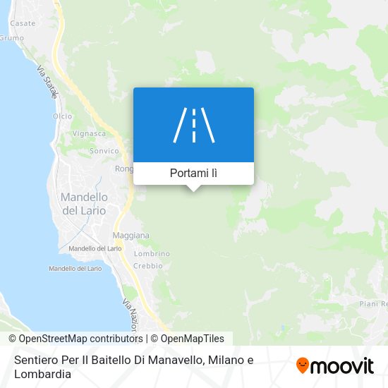 Mappa Sentiero Per Il Baitello Di Manavello