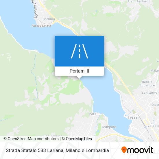 Mappa Strada Statale 583 Lariana