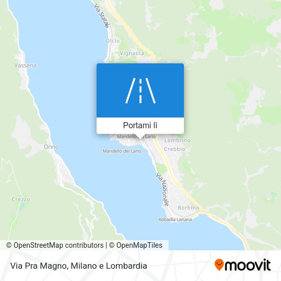 Mappa Via Pra Magno