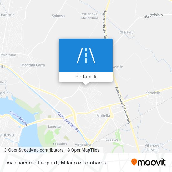 Mappa Via Giacomo Leopardi