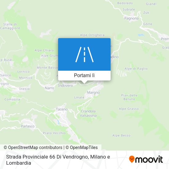 Mappa Strada Provinciale 66 Di Vendrogno
