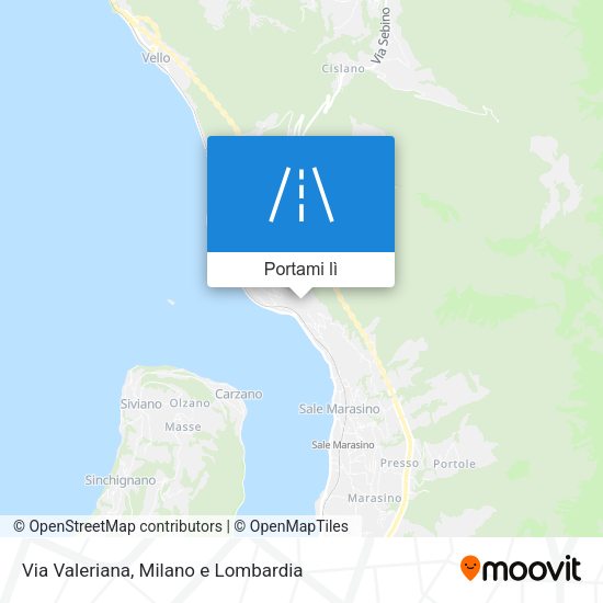 Mappa Via Valeriana