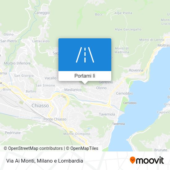 Mappa Via Ai Monti