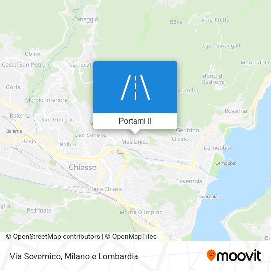 Mappa Via Sovernico