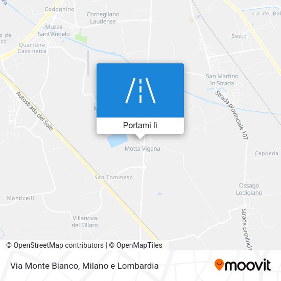 Mappa Via Monte Bianco