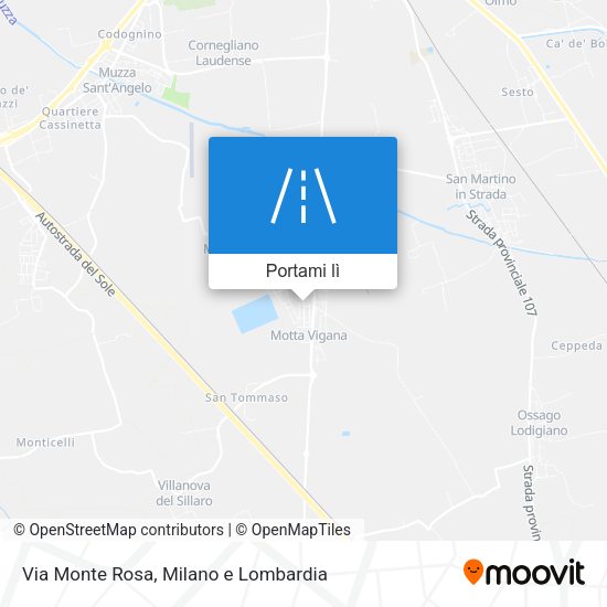 Mappa Via Monte Rosa