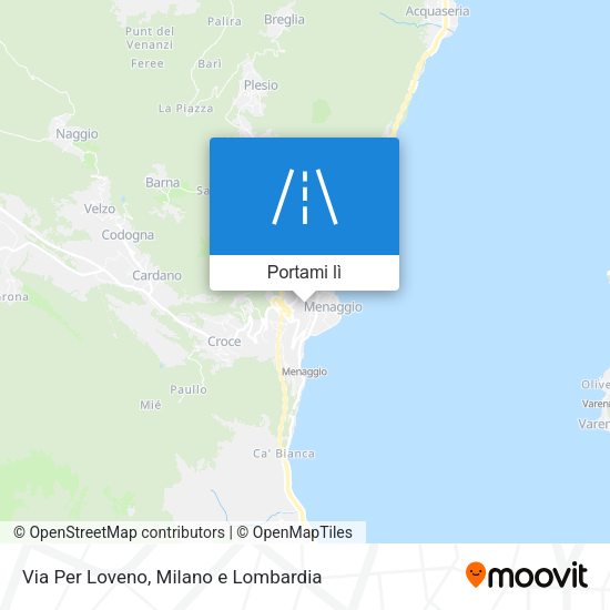 Mappa Via Per Loveno