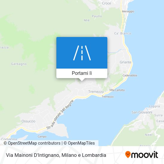 Mappa Via Mainoni D'Intignano