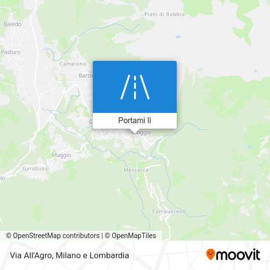 Mappa Via All'Agro