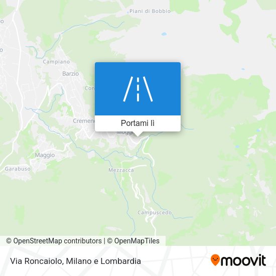 Mappa Via Roncaiolo