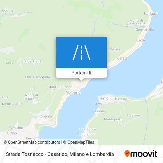 Mappa Strada Tosnacco - Casarico