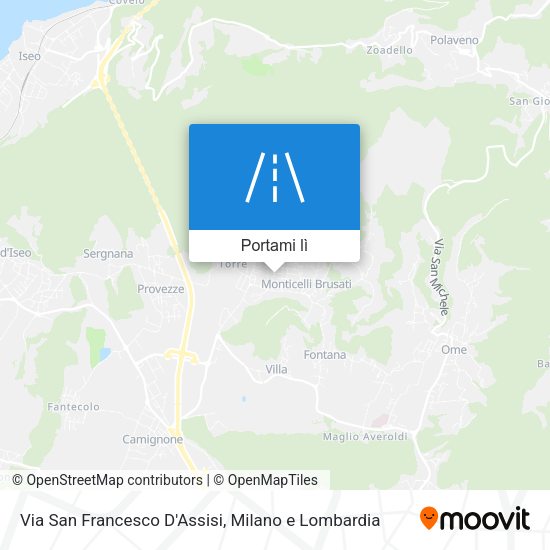 Mappa Via San Francesco D'Assisi