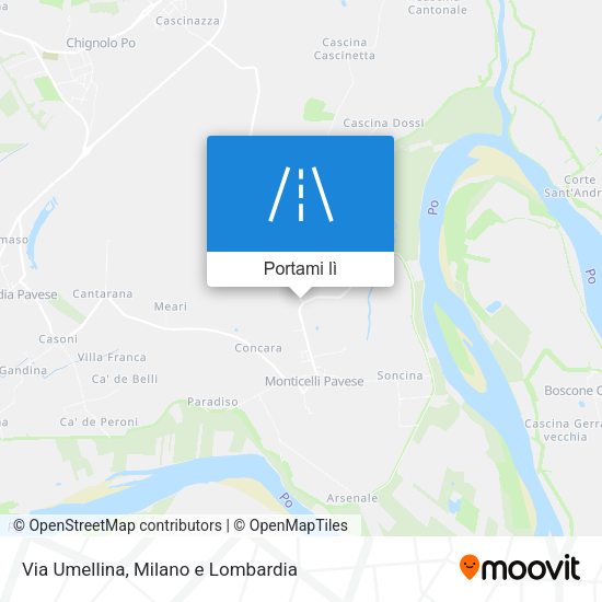 Mappa Via Umellina