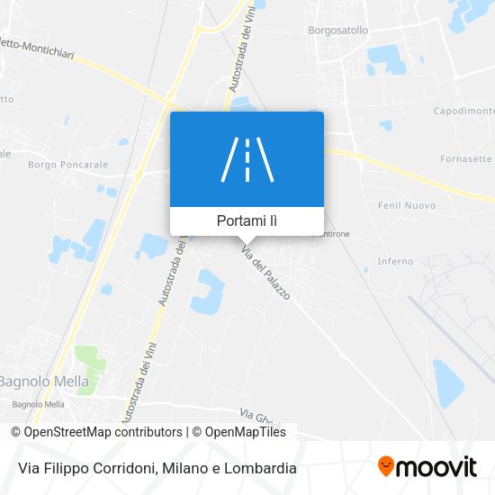 Mappa Via Filippo Corridoni