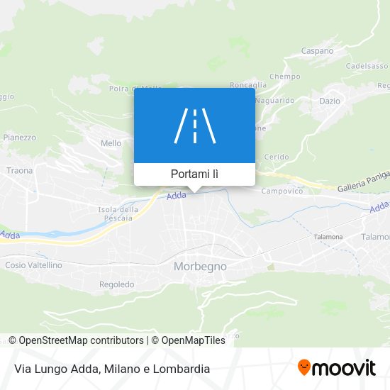 Mappa Via Lungo Adda