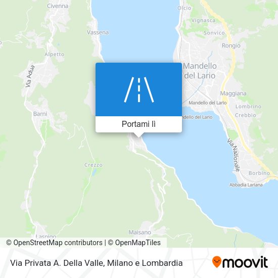 Mappa Via Privata A. Della Valle
