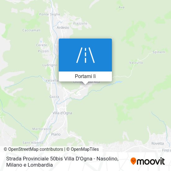 Mappa Strada Provinciale 50bis Villa D'Ogna - Nasolino