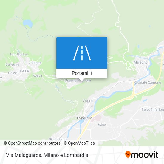 Mappa Via Malaguarda