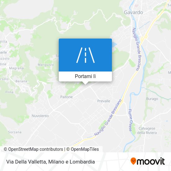 Mappa Via Della Valletta