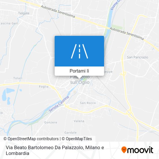 Mappa Via Beato Bartolomeo Da Palazzolo