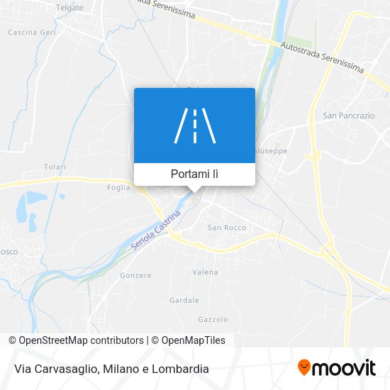 Mappa Via Carvasaglio
