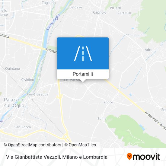 Mappa Via Gianbattista Vezzoli