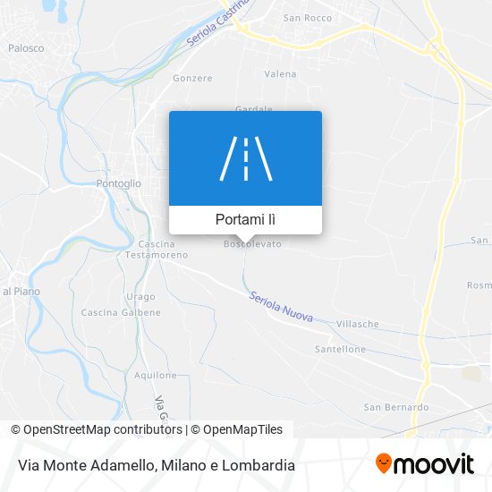 Mappa Via Monte Adamello
