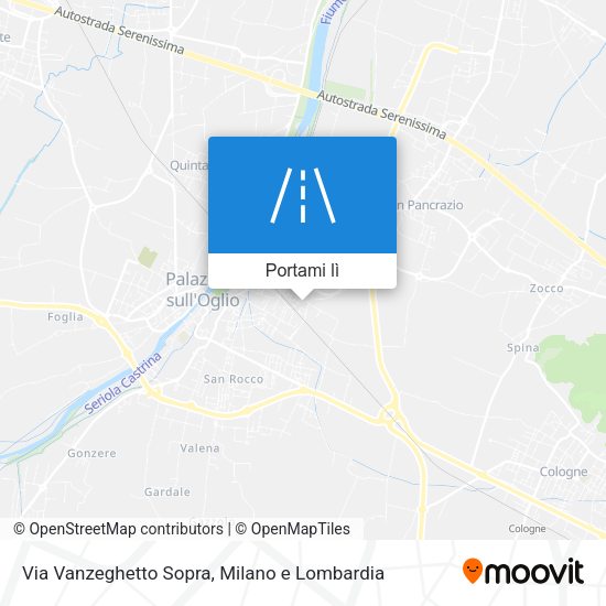 Mappa Via Vanzeghetto Sopra