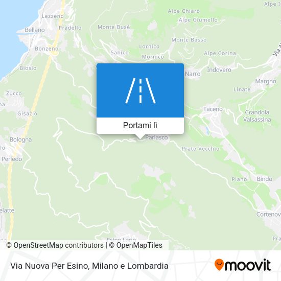 Mappa Via Nuova Per Esino