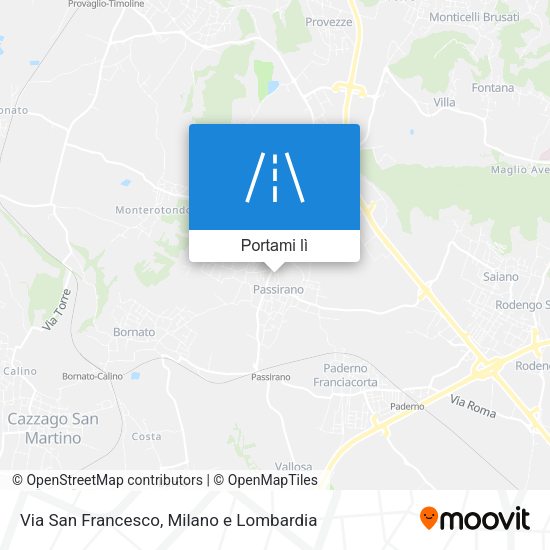 Mappa Via San Francesco