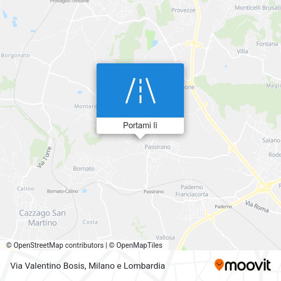Mappa Via Valentino Bosis
