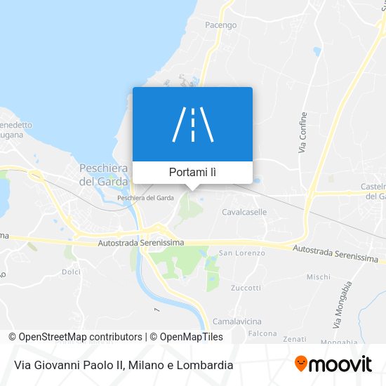 Mappa Via Giovanni Paolo II