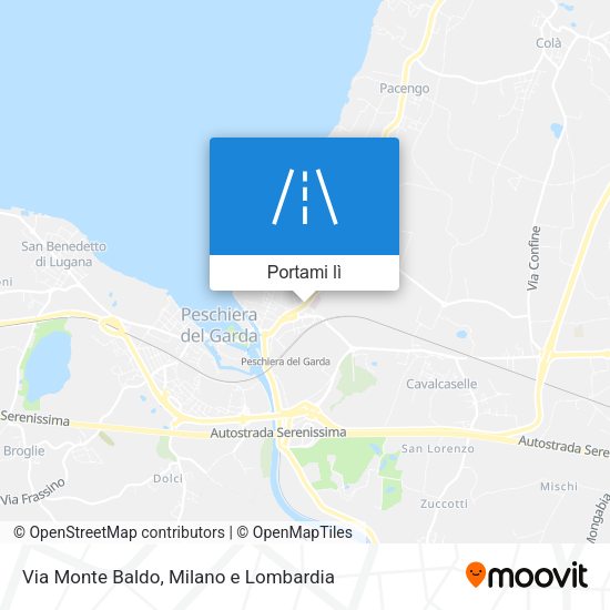 Mappa Via Monte Baldo