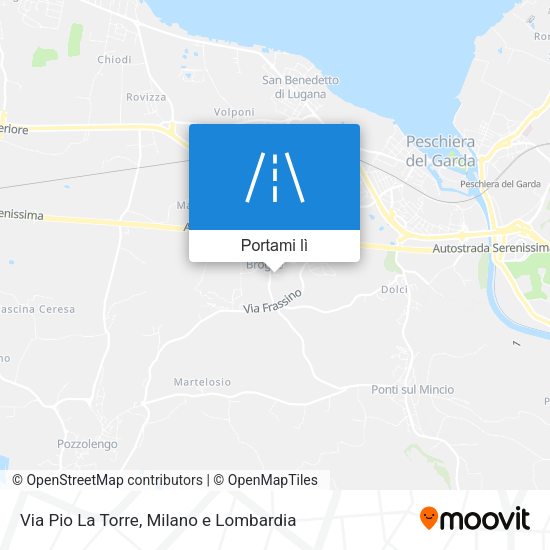 Mappa Via Pio La Torre